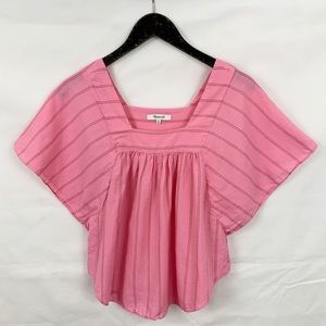 Madewell Pink Butterfly Top in Cecilia Stripe